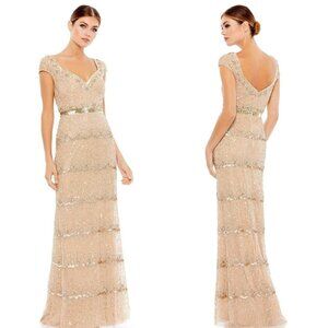 Mac Duggal Gold Sequin Gown
